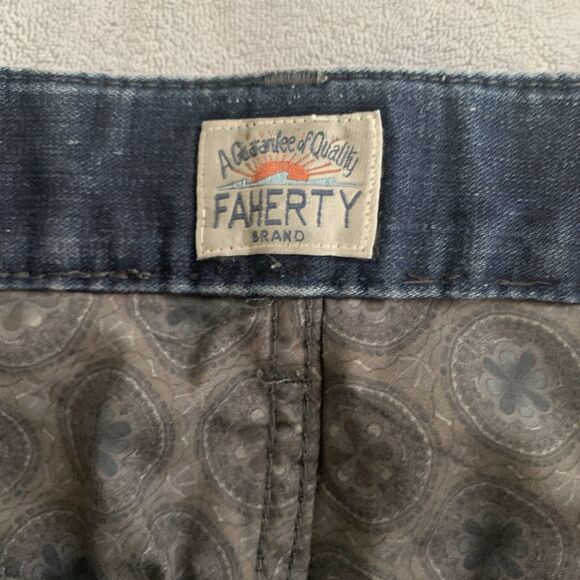 Faherty Kirk Jeans Dark Wash Denim Size Euro 48 US 33 Men Read Measurements - Picture 7 of 16